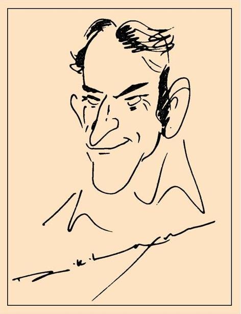 Chalasani Prasada Rao, a caricature R K Laxman